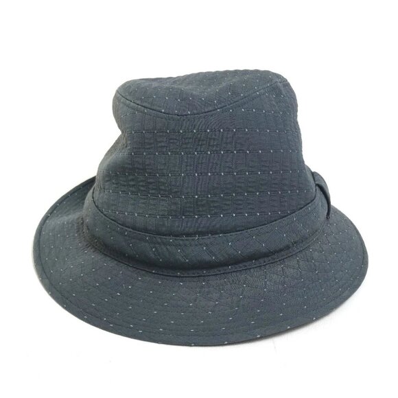 HERMES Quilted Dot pattern hat Canvas gray - Picture 6 of 7